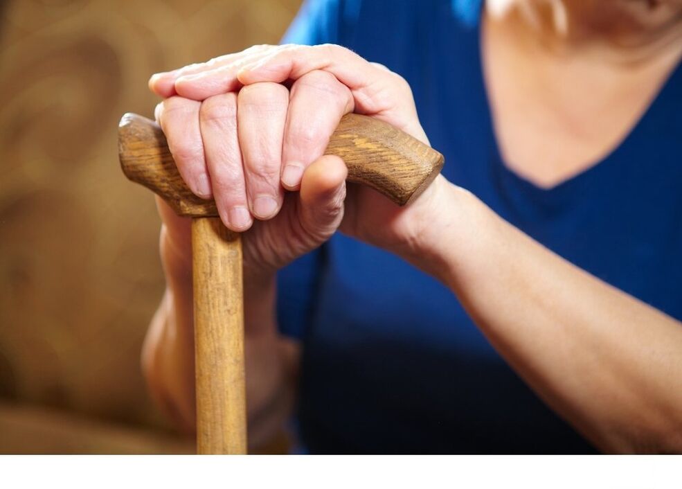 Using a cane for coxarthrosis